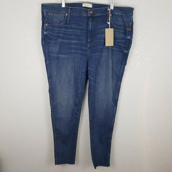 Madewell Women's Skinny Jeans - Dark Blue - Picture 1 of 8